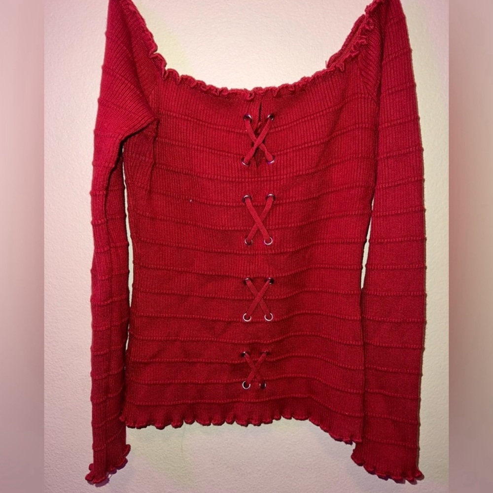 ambience apparel off the shoulder long sleeve